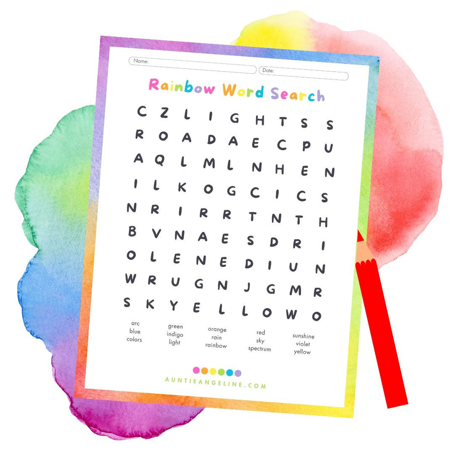 Rainbow Word Search