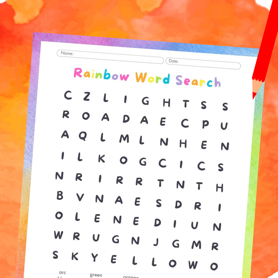 Rainbow Word Search