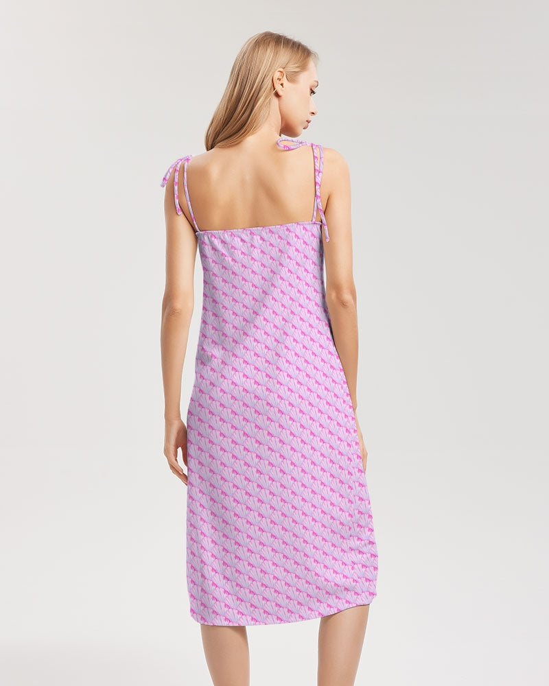 Big Shell Women's All-Over Print Tie Strap Split Dress