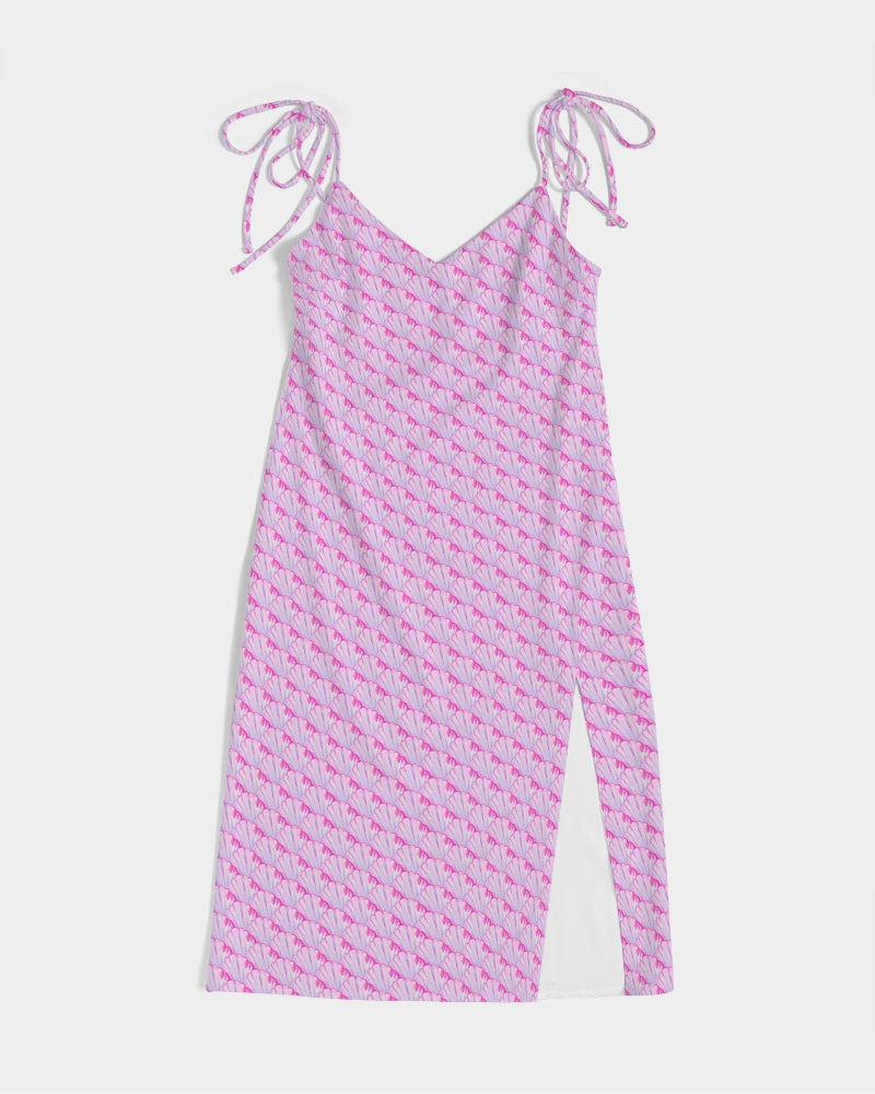 Big Shell Women's All-Over Print Tie Strap Split Dress