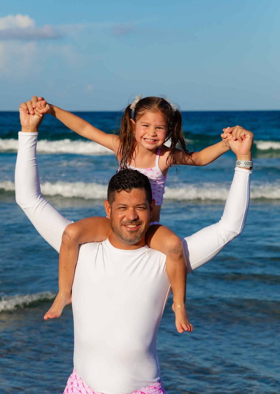 Men's White Rash Guard