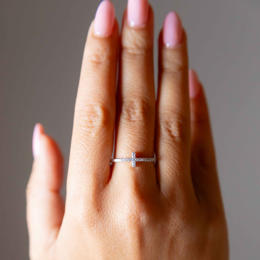 Diamond Cross Ring