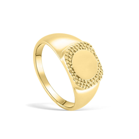 CRETE BOBBLE SIGNET RING - Scada Australia