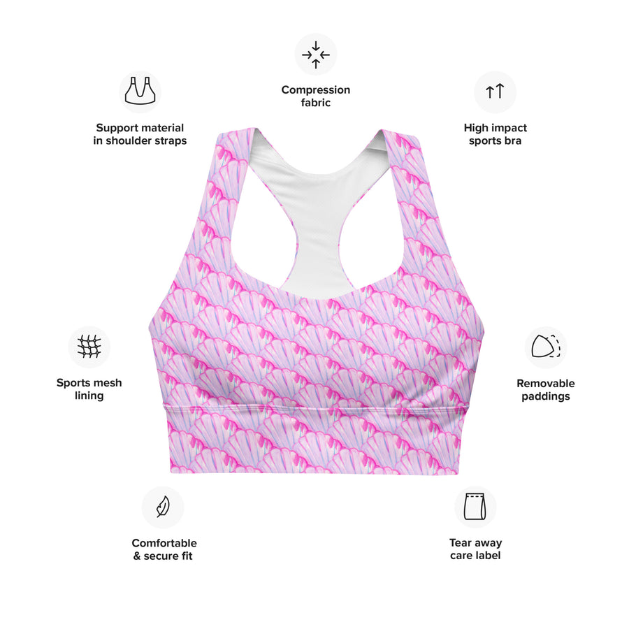 Big Shell Longline Sports Bra