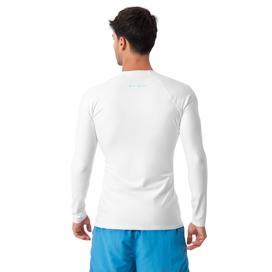 Men's White Rash Guard