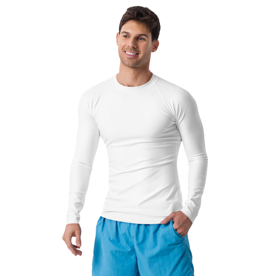 Men's White Rash Guard