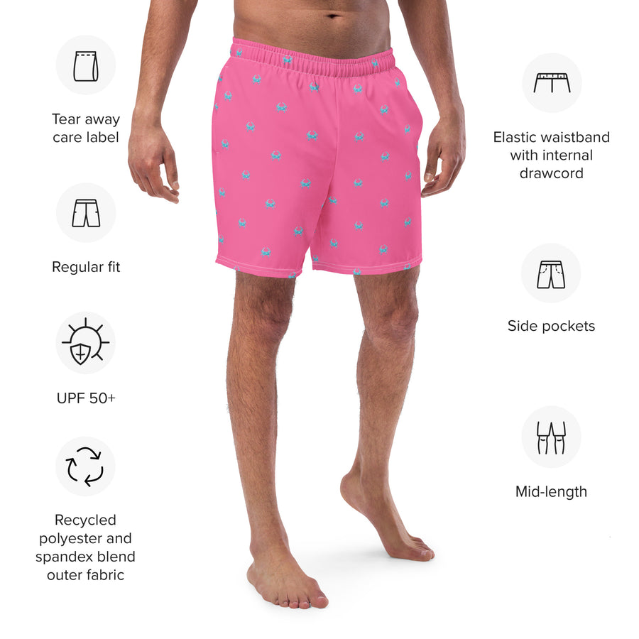 Men's Coral Crab Swim Trunks