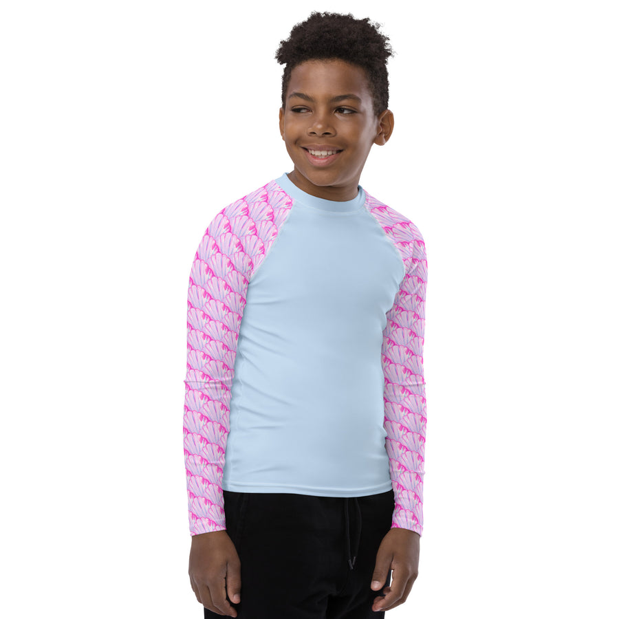 Big Shell Youth Rash Guard Size 8-20