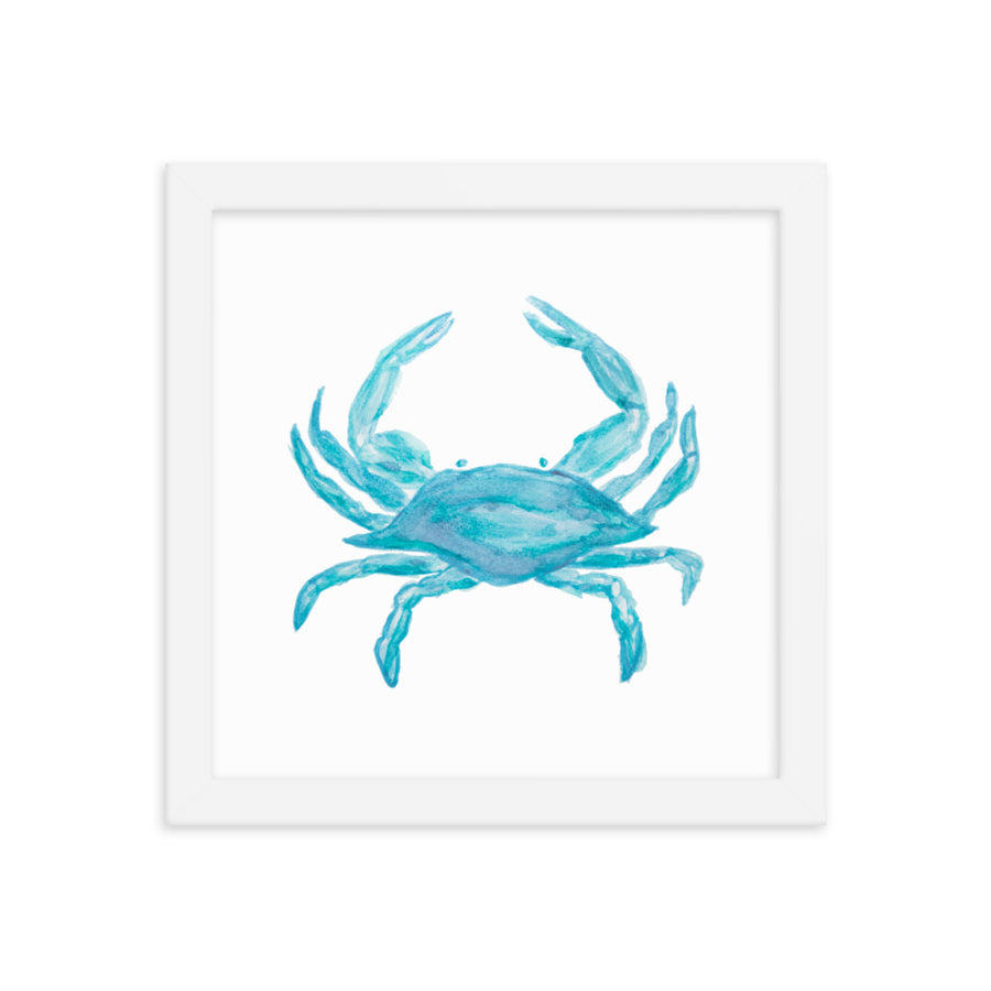 Framed Blue Crab Art Print