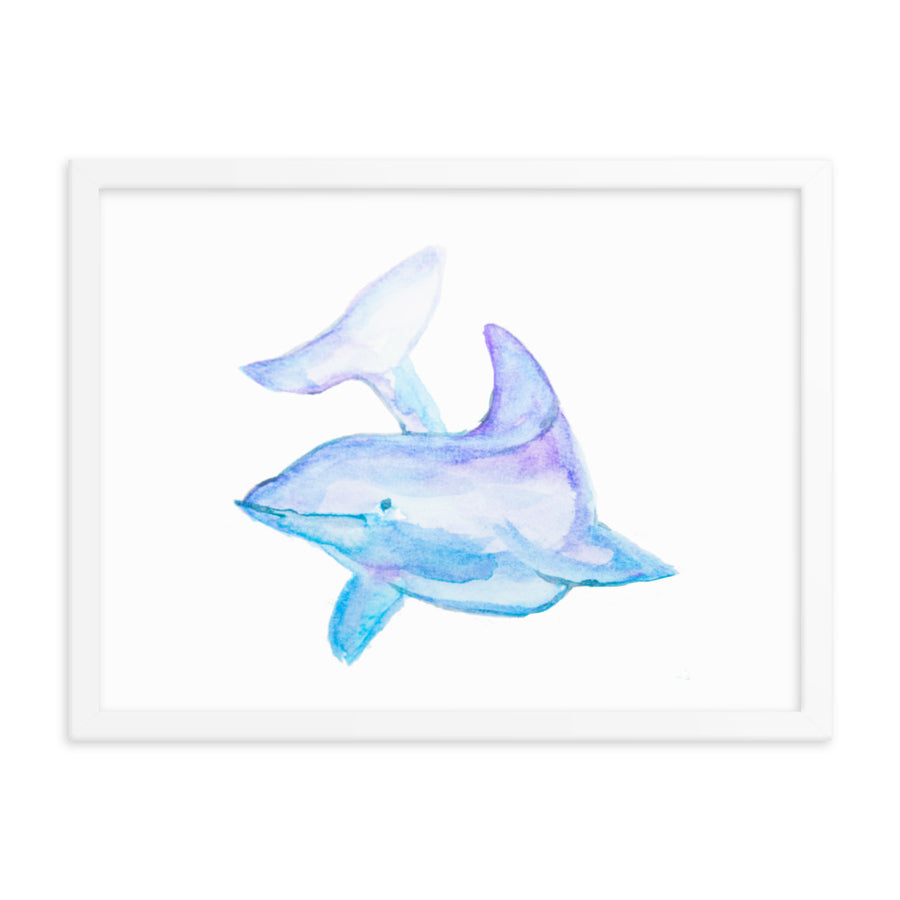 Framed Dolphin Art Print